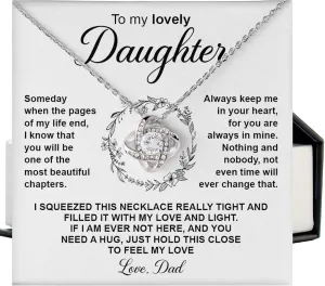 Daughter Necklace as Gifts for Daughter from Mom Dad, Daughter Jewelry From Dad, Daughter Necklaces From Mom, Birthday Gift for Daughter Adult, Daughter Gifts Christmas Graduation Valentine Idea Gifts