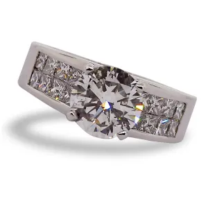 Diamond and Platinum Engagement Ring