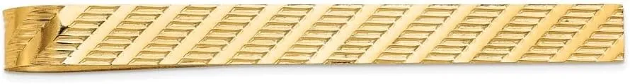 Diamond2Deal 10k Yellow Gold Textured Tie Bars