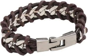 Didiseaon Men Braided Leather Bracelet Punk Style Wristband Cuff for Personal Charm Durable Design Present for Birthdays Weddings and Special Occasions