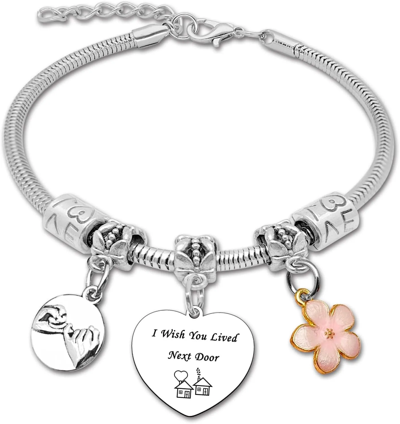 DlaeKua Friend Gifts for Women Friendship Bracelet Sister Gift Long Distance Friendship Gift Bracelet for Women Friend Presents Ideas Bestie Gifts Bracelets Moving Away Presents for Friends