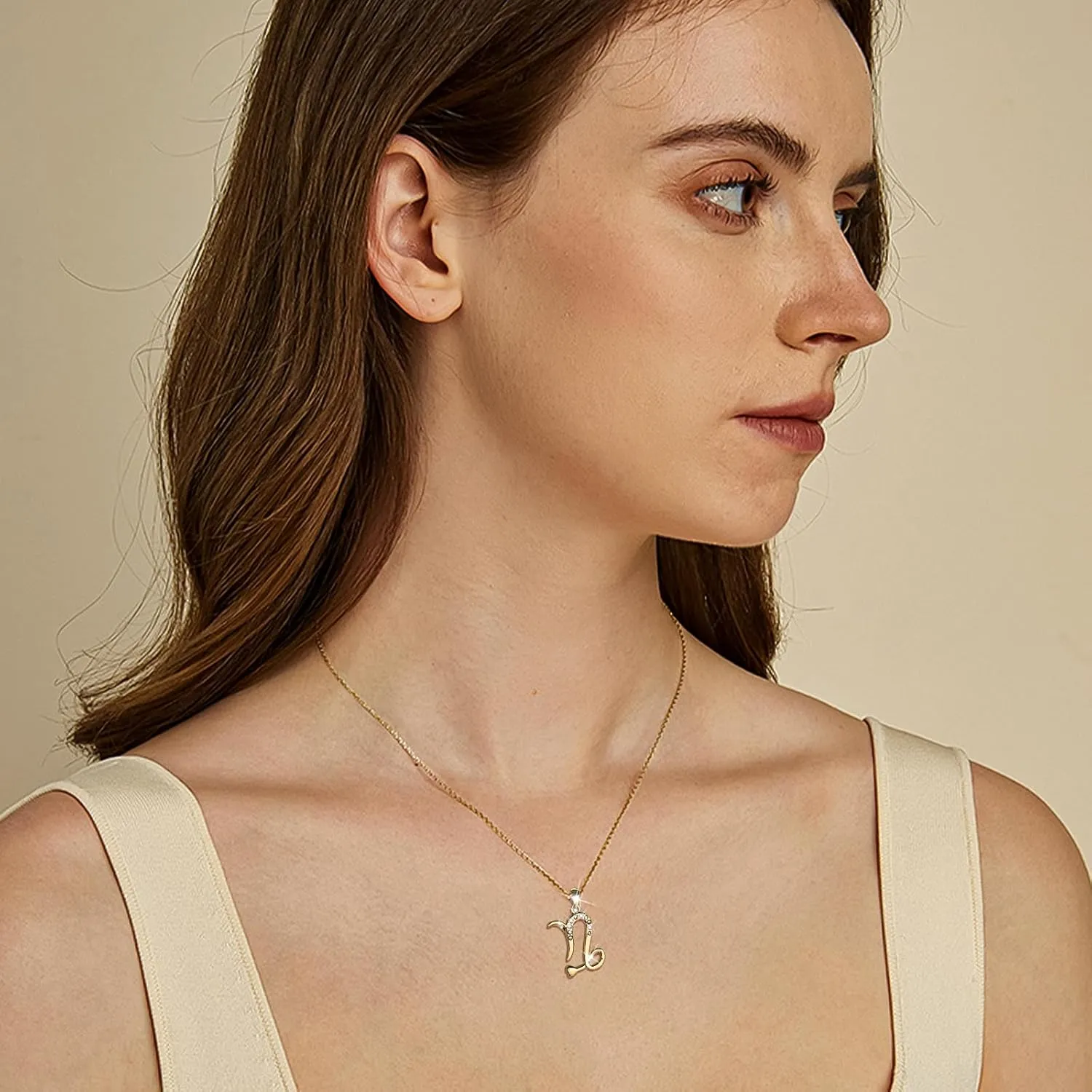DZALIME Zodiac Necklaces for women,14K Gold Virgo Cancer Leo Pisces Libra Scorpio Taurus Sagittarius,Dainty Personalized Jewelry Astrology Gifts For Women