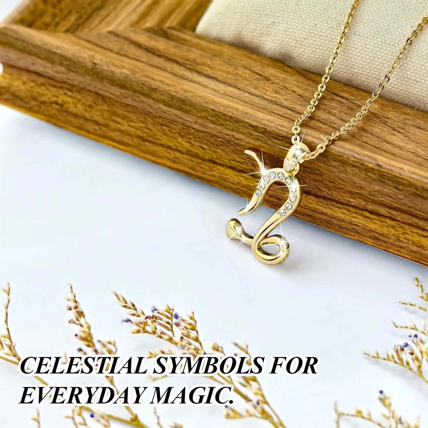 DZALIME Zodiac Necklaces for women,14K Gold Virgo Cancer Leo Pisces Libra Scorpio Taurus Sagittarius,Dainty Personalized Jewelry Astrology Gifts For Women