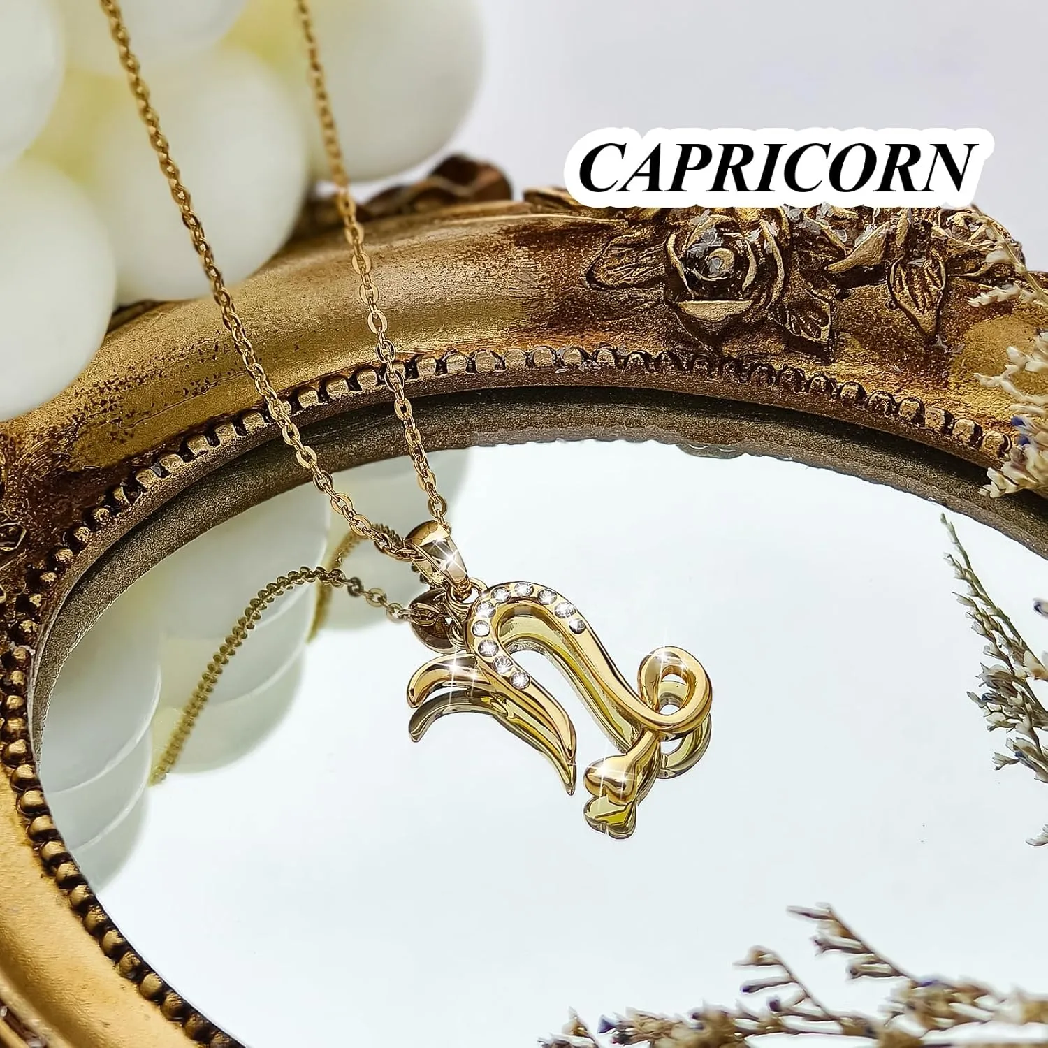 DZALIME Zodiac Necklaces for women,14K Gold Virgo Cancer Leo Pisces Libra Scorpio Taurus Sagittarius,Dainty Personalized Jewelry Astrology Gifts For Women