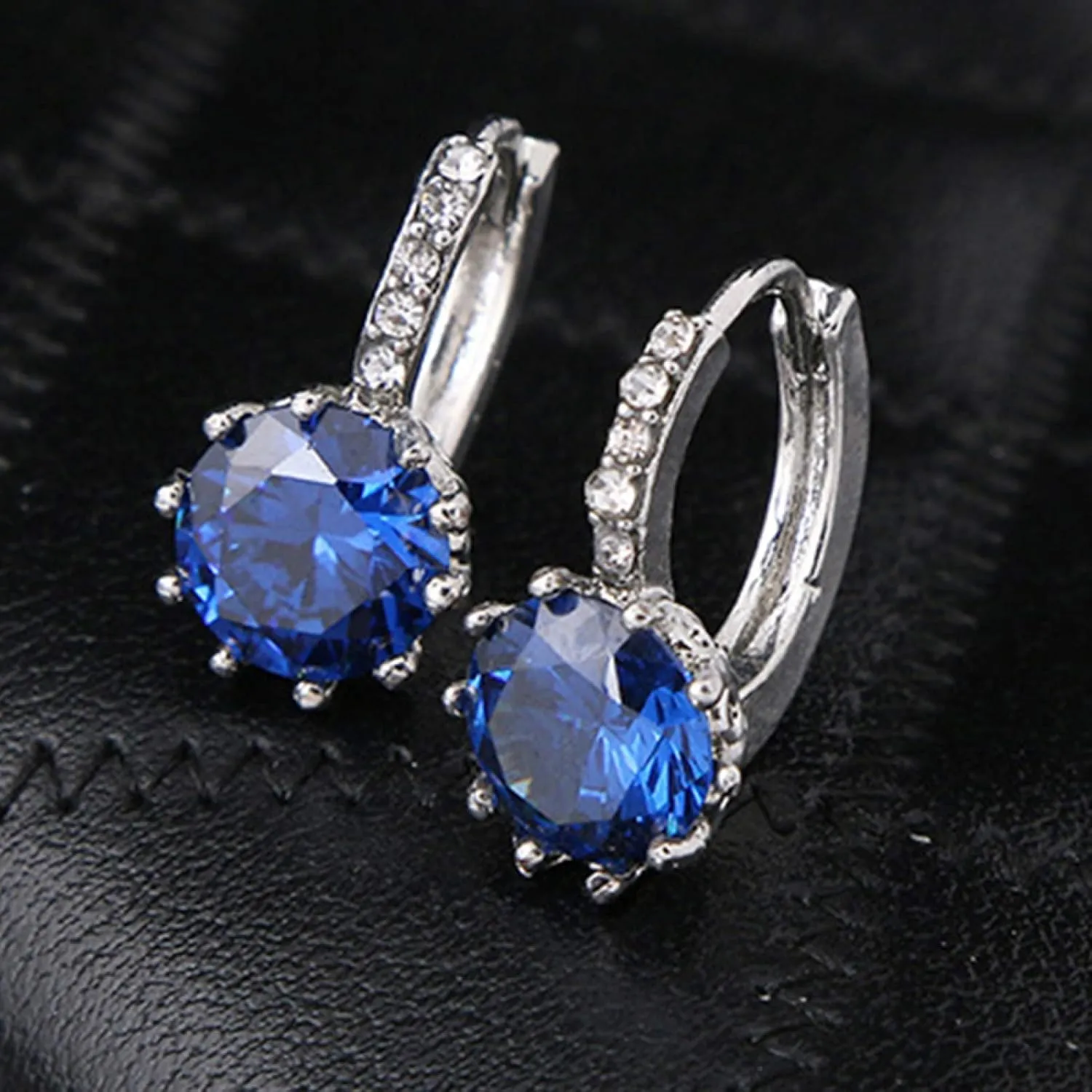 Earring Hoop Stud Drop & Dangle, Women Round Cubic Zirconia Inlaid Huggie Hoop Earings Piercing Jewelry Gift for Women Teen Girls Birthday Christmas Friends Gift