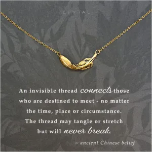 EFYTAL Friend Gifts for Women, Sterling Silver or Gold Plated Feather Friendship Necklace, Retirement Gifts for Women, Coworker Leaving Gifts, Long Distance Relationship