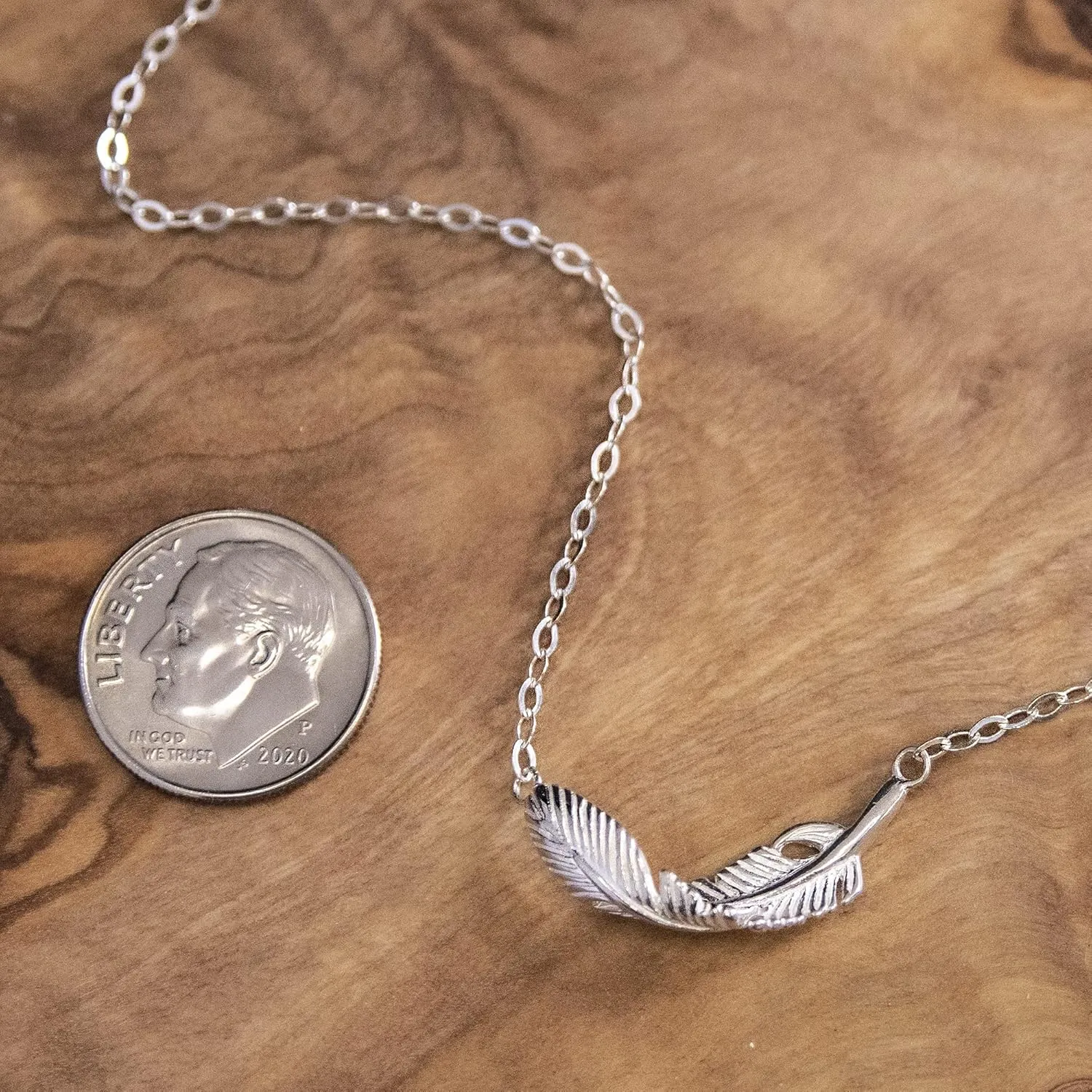 EFYTAL Friend Gifts for Women, Sterling Silver or Gold Plated Feather Friendship Necklace, Retirement Gifts for Women, Coworker Leaving Gifts, Long Distance Relationship