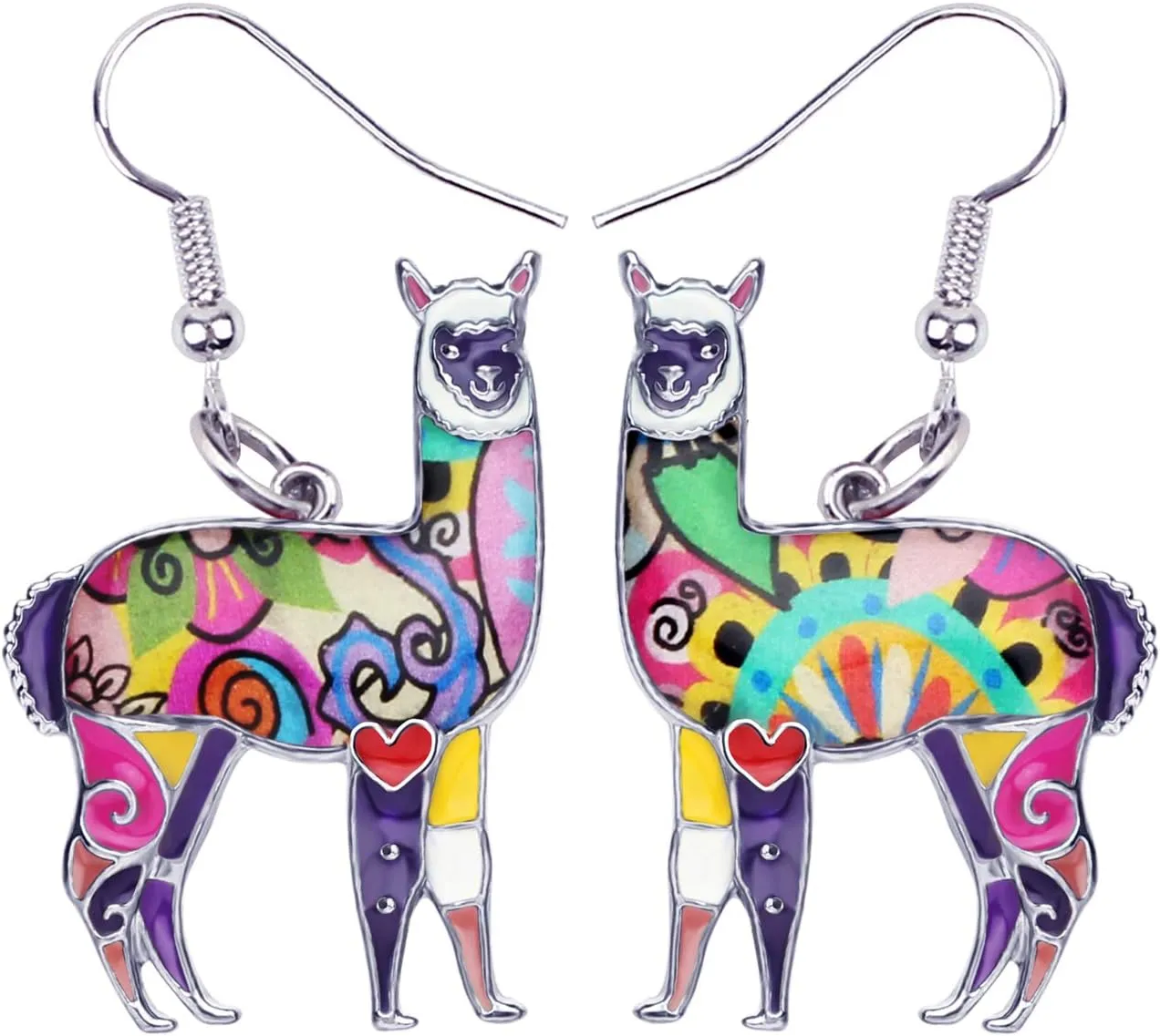 Enamel Alloy South America Alpaca Earrings Dangle Llama Gifts Fashion Jewelry for Women Animal Charms