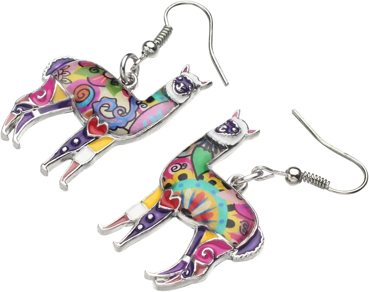 Enamel Alloy South America Alpaca Earrings Dangle Llama Gifts Fashion Jewelry for Women Animal Charms