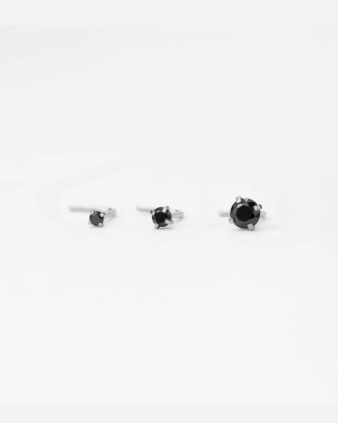 FANSING 3pcs C-Shaped Nose Rings and 3pcs Different Sizes CZ L-Shaped Nose Studs