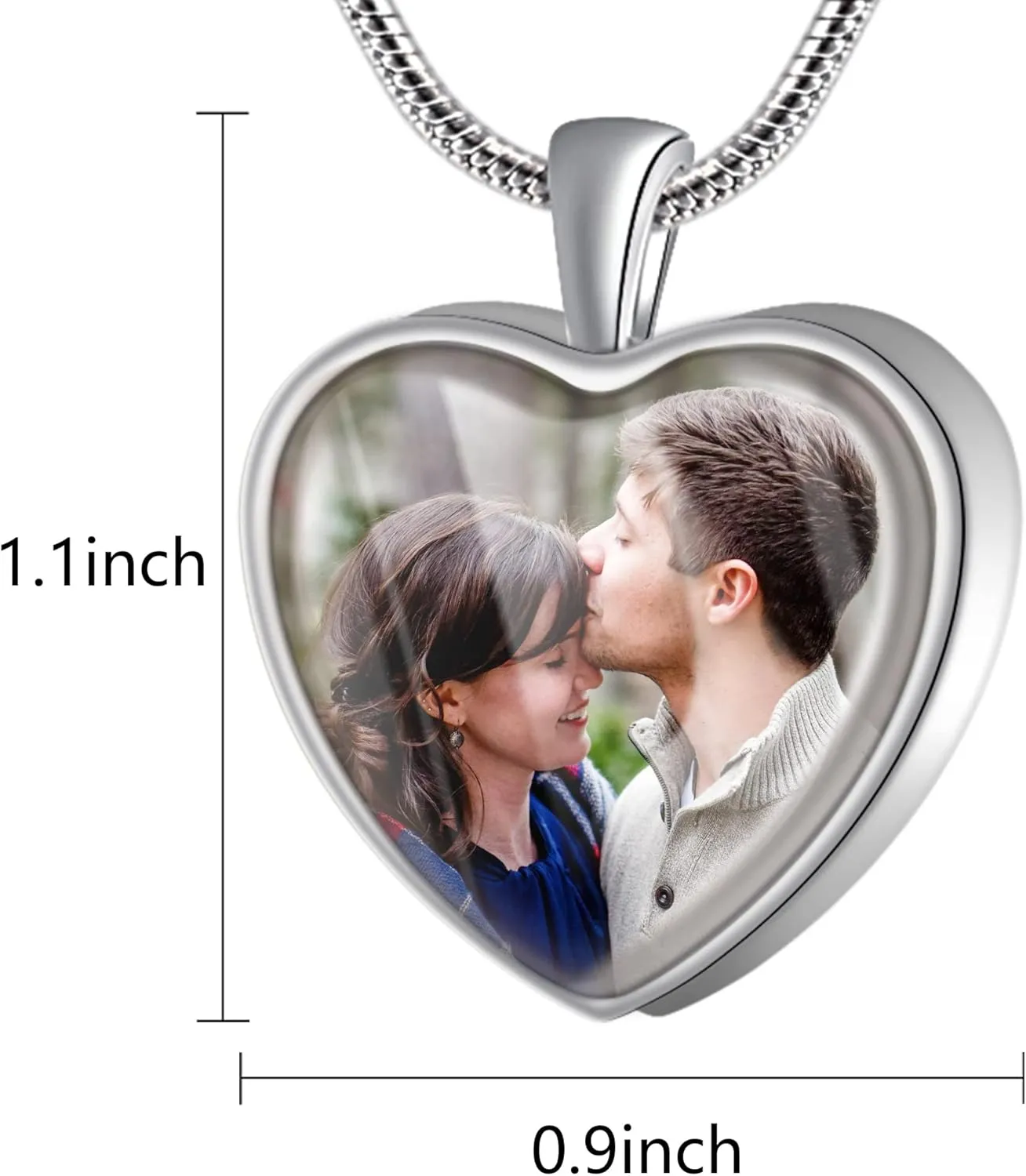 Farfume Personalized Photo Necklace Custom 2 Pictures Jewelry Beautiful Pendant Hold Pictures for Women/Men