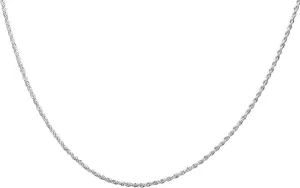 Fashion 925 Jewelry Classic 2mm/3mm/4mm Distort Rope Beautiful Sterling Silver Necklace Chain (2MM, 24 Inches)