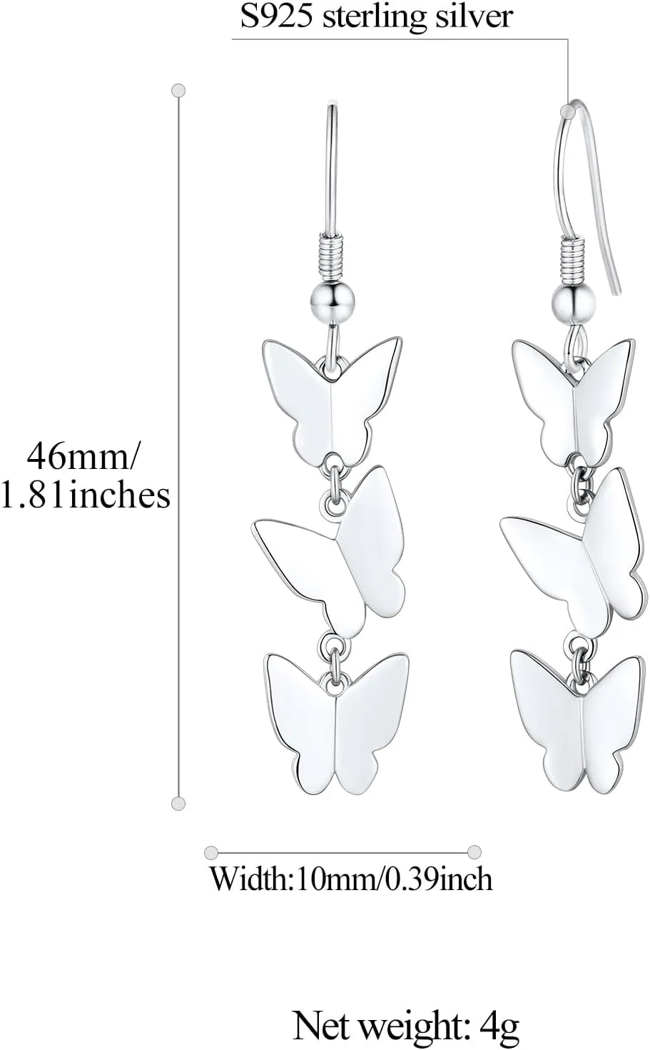 FindChic Hypoallergenic Sterling Silver Small Bar/Dot/Triangle/Butterfly/Lightning Studs Earrings Minimalist Geometric Jewelry Valentine Gifts for Women Men Girls, with Gift Box