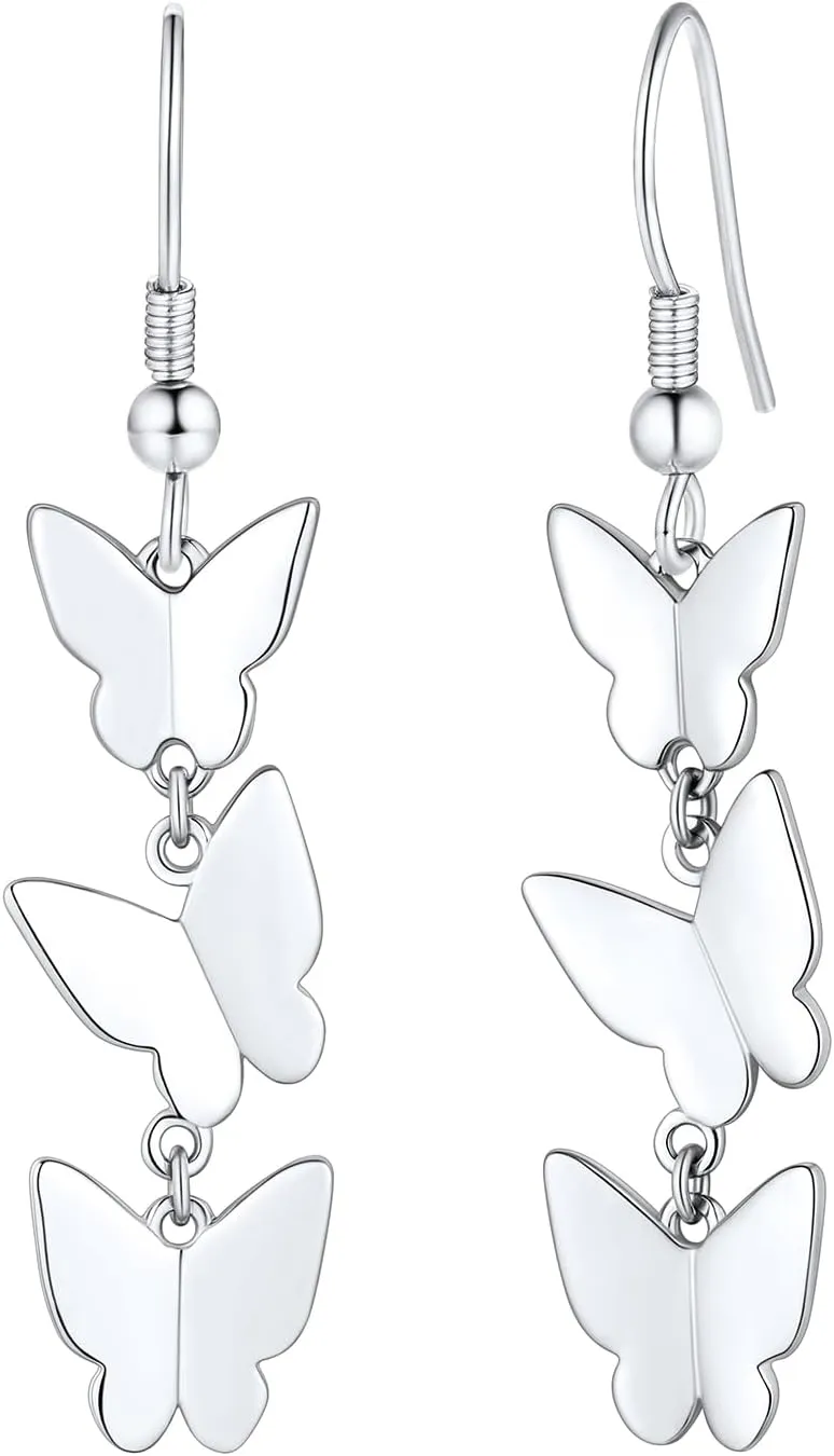 FindChic Hypoallergenic Sterling Silver Small Bar/Dot/Triangle/Butterfly/Lightning Studs Earrings Minimalist Geometric Jewelry Valentine Gifts for Women Men Girls, with Gift Box