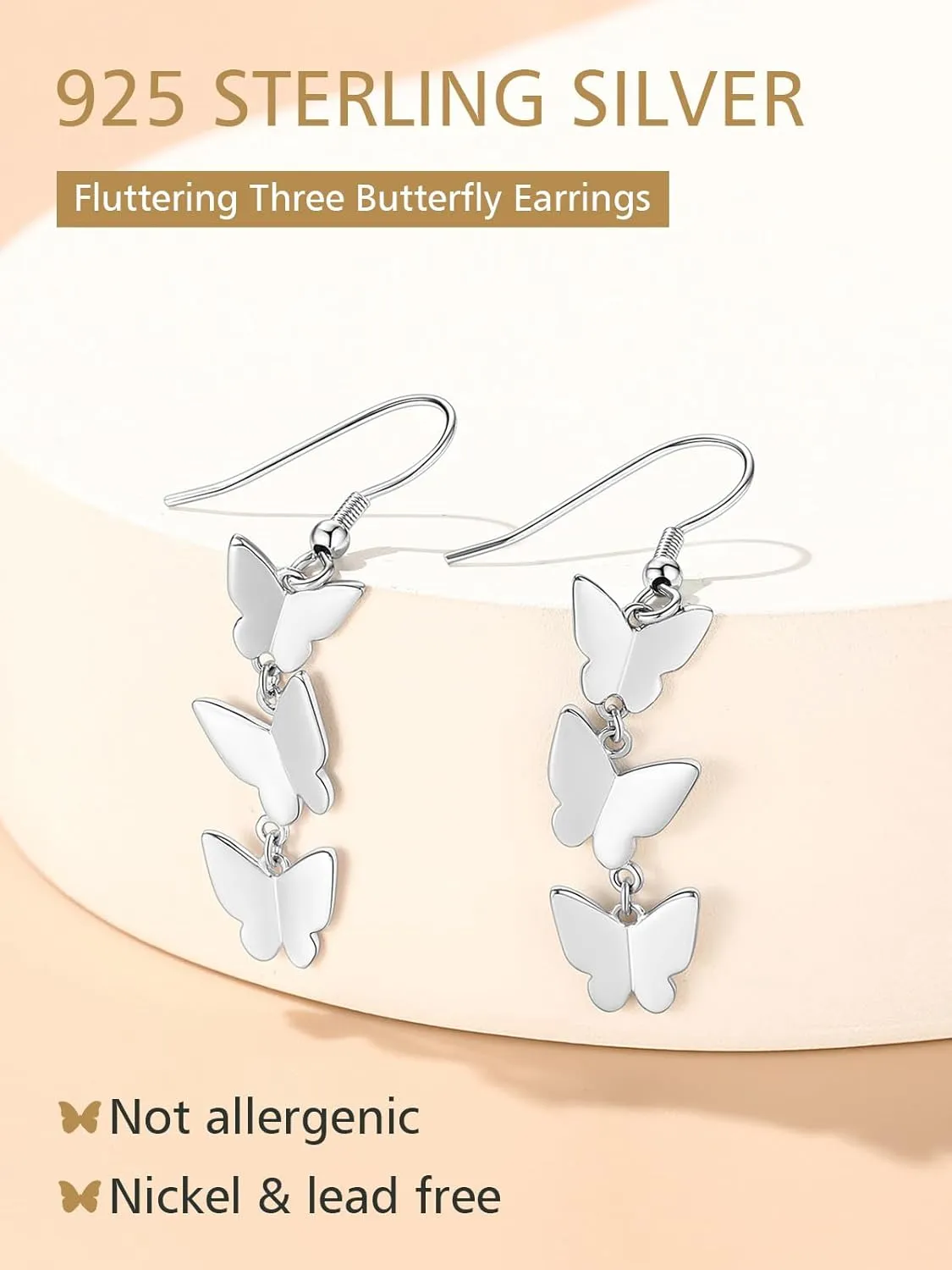 FindChic Hypoallergenic Sterling Silver Small Bar/Dot/Triangle/Butterfly/Lightning Studs Earrings Minimalist Geometric Jewelry Valentine Gifts for Women Men Girls, with Gift Box