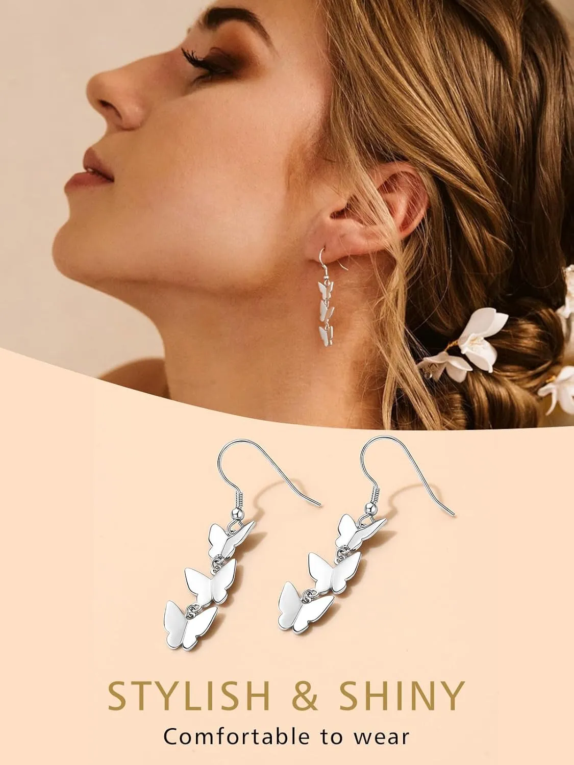 FindChic Hypoallergenic Sterling Silver Small Bar/Dot/Triangle/Butterfly/Lightning Studs Earrings Minimalist Geometric Jewelry Valentine Gifts for Women Men Girls, with Gift Box