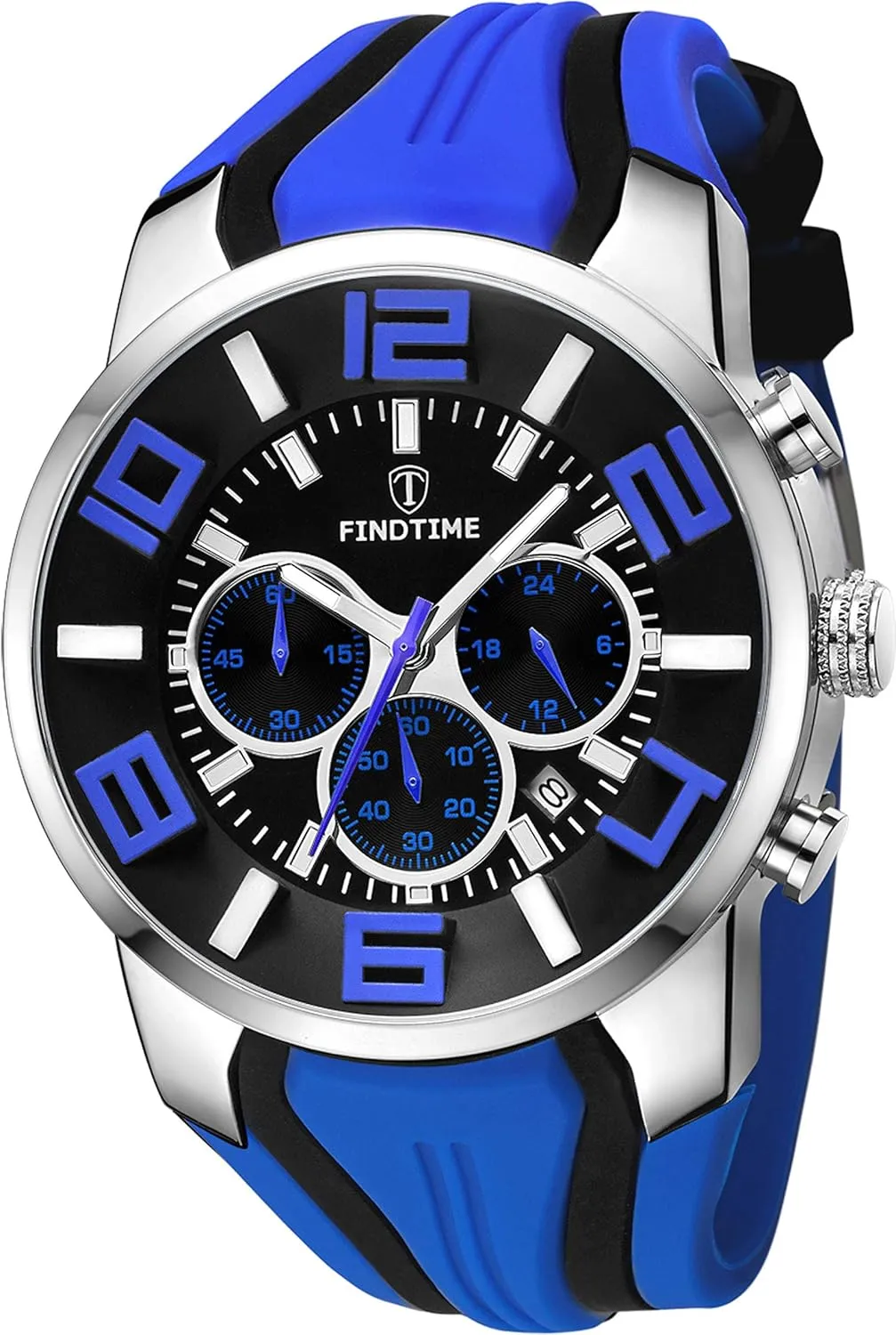 findtime Mens Sport Watches for Men Reloj para Hombre Colorful Cool Unique Analog Stylish Wrist Watch Chronograph for Running Training Stopwatch