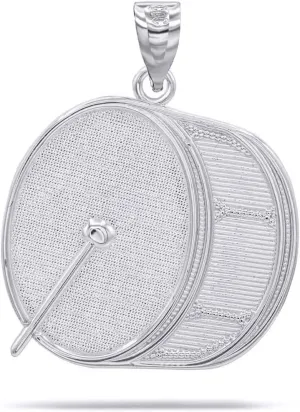Fine Sterling Silver Marching Band Bass Drum Pendant