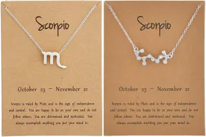 Frodete Zodiac Necklace for Women 12 Constellation Pendant Necklaces Silver Zodiac Sign Necklace for Men