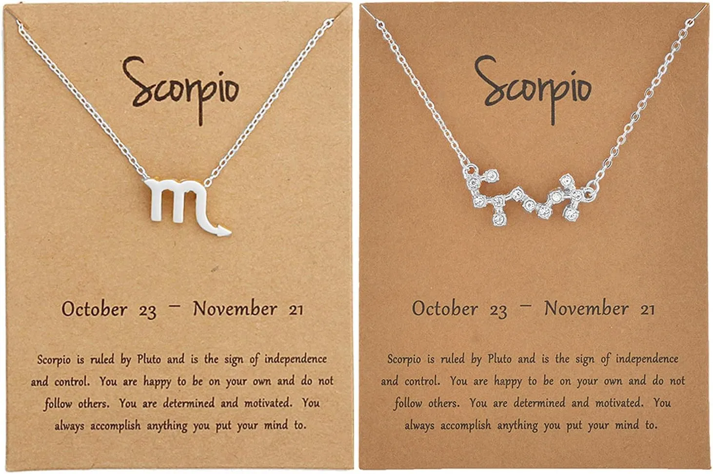 Frodete Zodiac Necklace for Women 12 Constellation Pendant Necklaces Silver Zodiac Sign Necklace for Men