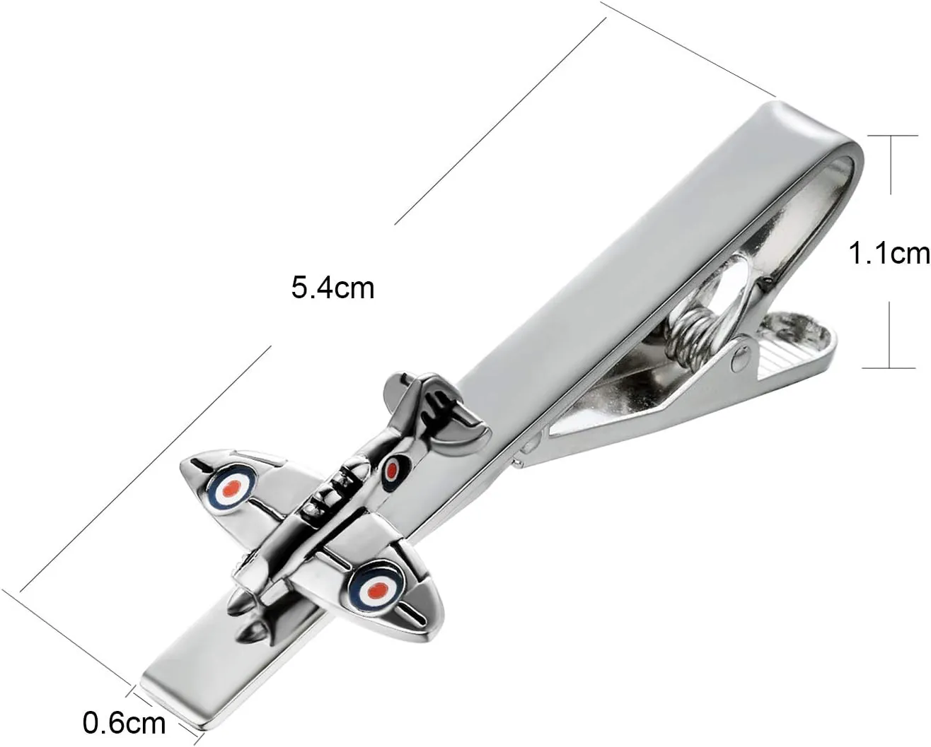 Fun Tie Clips for Men Unique Silver Black Gold Cute Poker Pearl Rose Airplane Tie Bar Clip Party Wedding Holiday Novelty Jewelry with Box