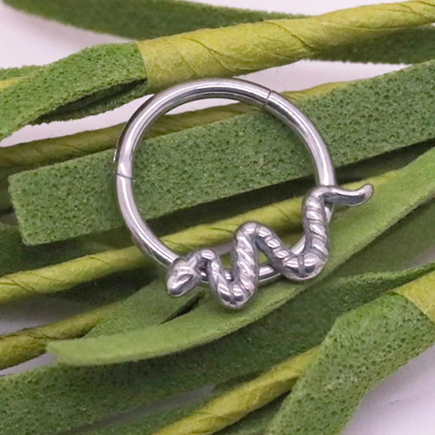 G23 Titanium Septum Rings 16G Butterfly,Leaf,Snake Septum Nose Ring Daith Piercing Jewelry Conch Helix Earring Cartilage Earring for Women Men