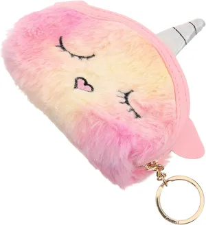 GALPADA Coin Purse Plush Unicorn Purse Coin Wallet for Women Girls Travel Shopping