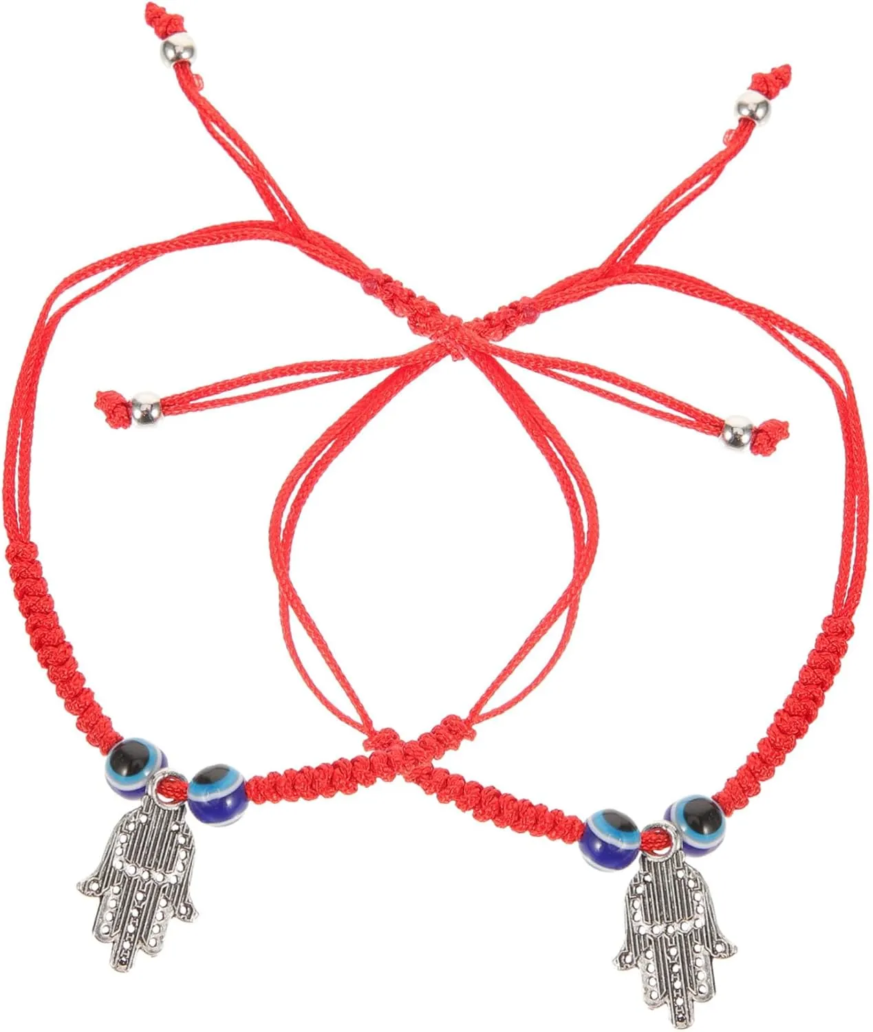 Gatuida Bracelets Evil Eye Charms 2 Pack Red String Woven Bracelet Men's Lucky