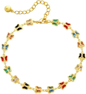 Geometric Butterfly Foot Chain Women's Anklet Bracelet for Office Beach Elegant and Attractive Jewelry for Special Occasions