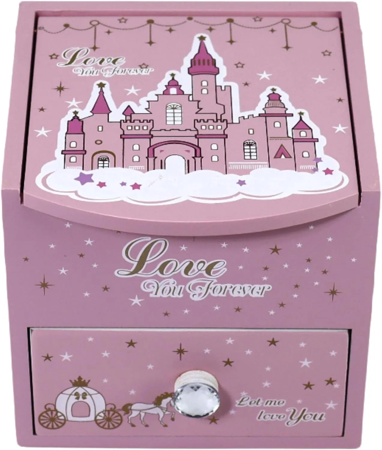 Girl Jewelry Box Pink Tabletop Storage Box Little girl birthday christmas Gift kids jewelry box Organizer