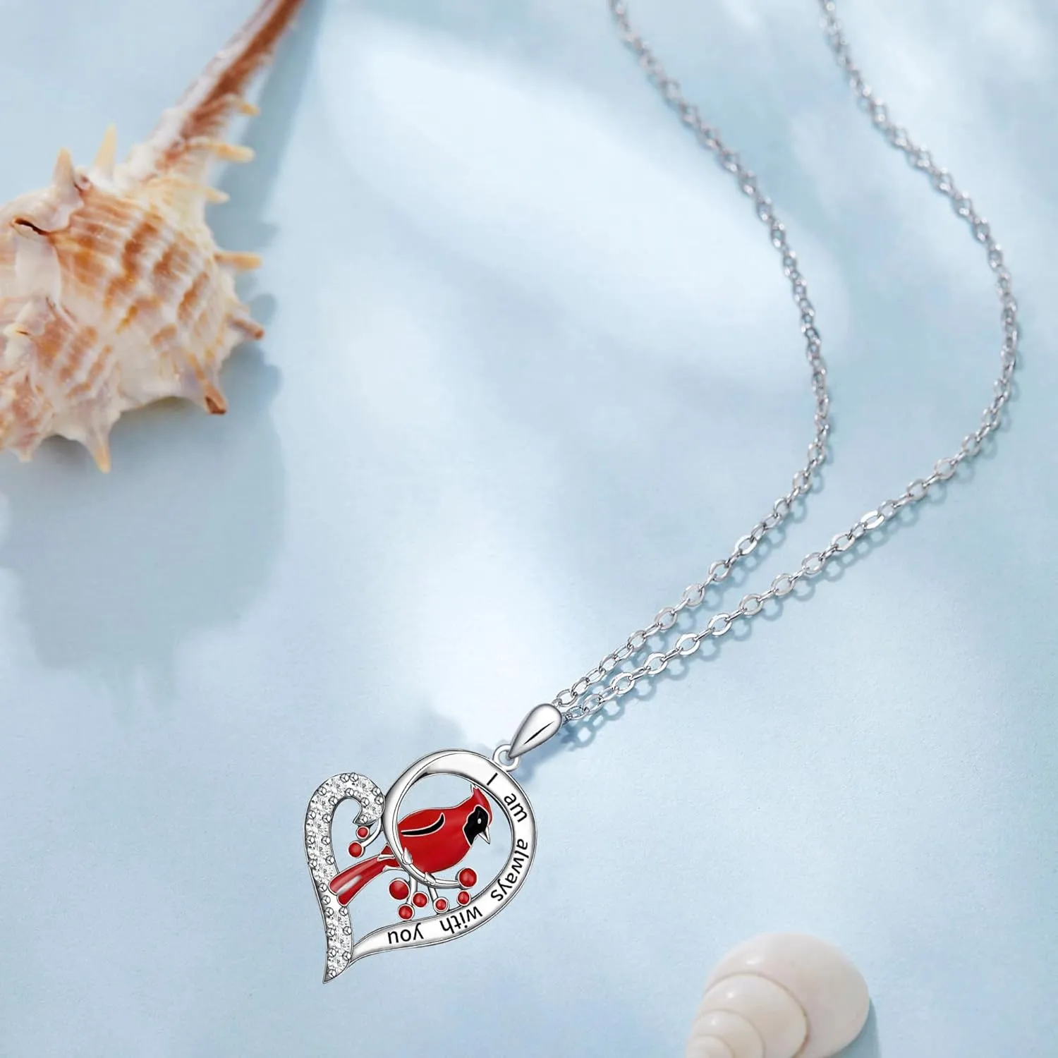 Goat/Cardinal/Fox/Parrot/Ladybug/Sea Otter/Owl/Frog/Unicorn Pendant Necklace Animal Necklace for Women Heart Sterling Silver for Women Christmas Birthday