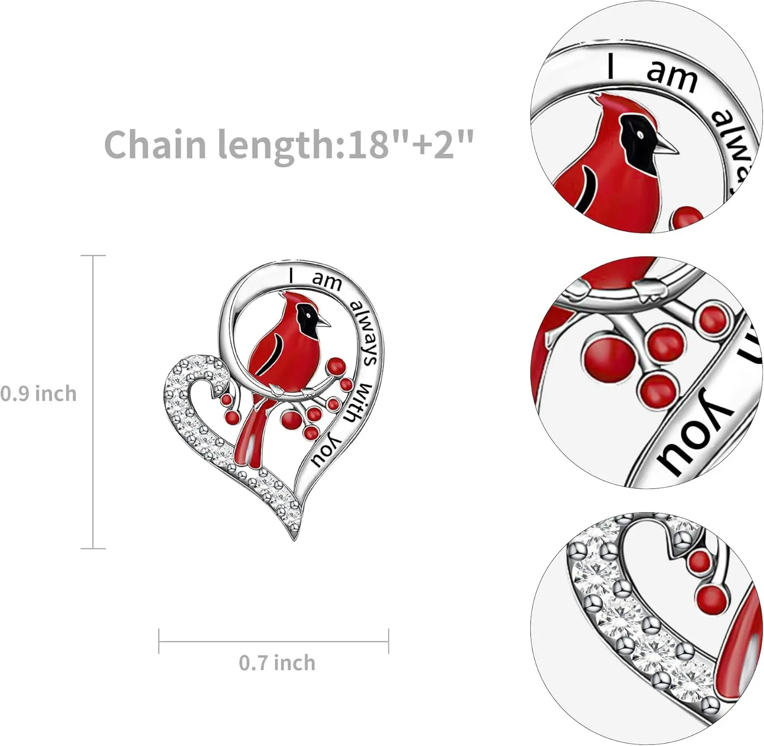 Goat/Cardinal/Fox/Parrot/Ladybug/Sea Otter/Owl/Frog/Unicorn Pendant Necklace Animal Necklace for Women Heart Sterling Silver for Women Christmas Birthday