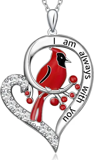 Goat/Cardinal/Fox/Parrot/Ladybug/Sea Otter/Owl/Frog/Unicorn Pendant Necklace Animal Necklace for Women Heart Sterling Silver for Women Christmas Birthday