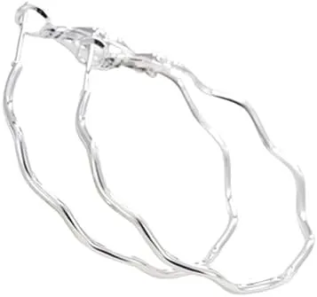 Gold Hoop Earrings for Women 925 sterling silver hoop earrings Dainty 18K Gold Plated Hoop Hypoallergenic Earrings New Large Sterling Silver Hoop Earrings for Women Gifts for Women Girls Teen