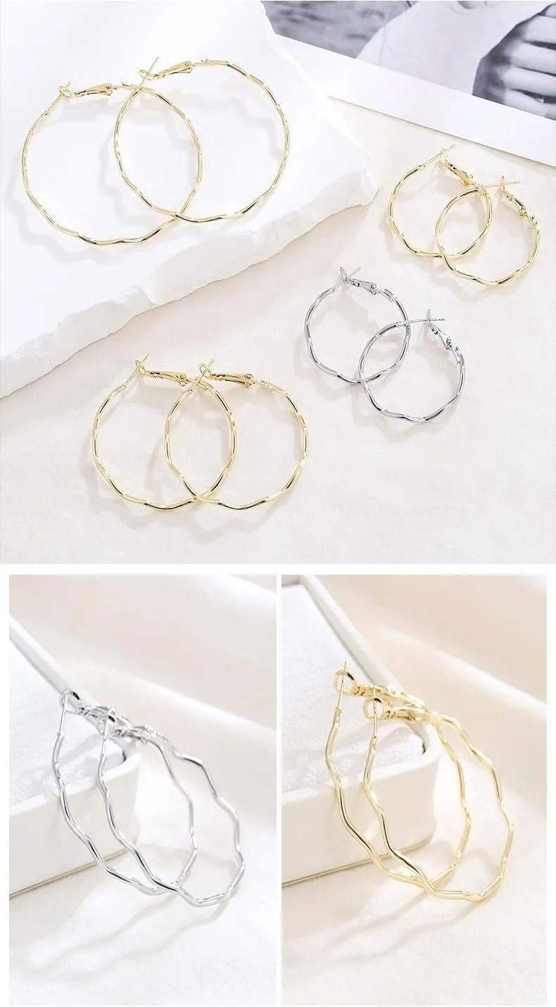 Gold Hoop Earrings for Women 925 sterling silver hoop earrings Dainty 18K Gold Plated Hoop Hypoallergenic Earrings New Large Sterling Silver Hoop Earrings for Women Gifts for Women Girls Teen