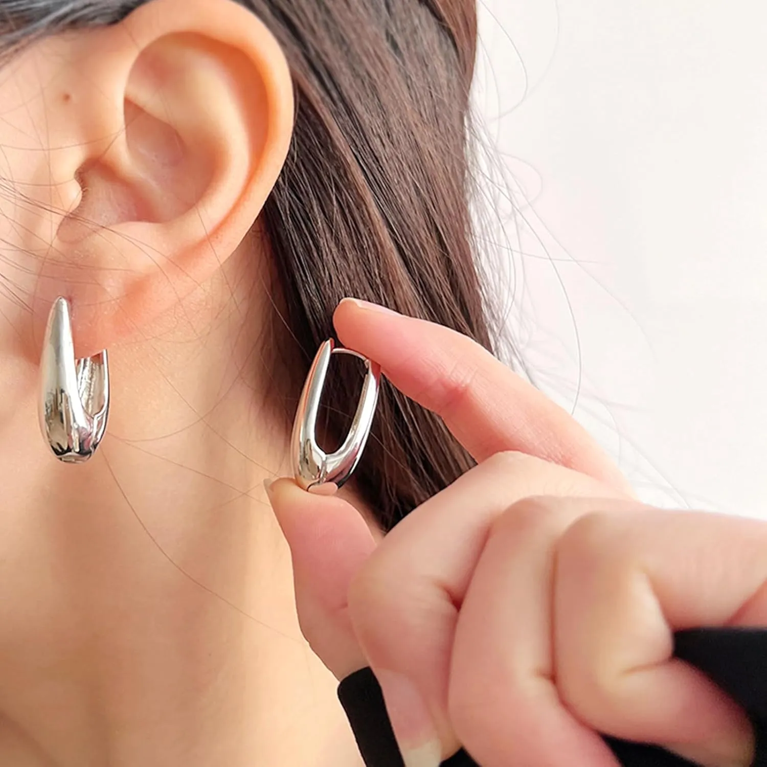 Gold Huggie Earrings for Women Gold Hoop Earrings Gold Plated/Silver Huggie Hoop Earrings Ear Huggers Earrings Preppy Earrings for Women