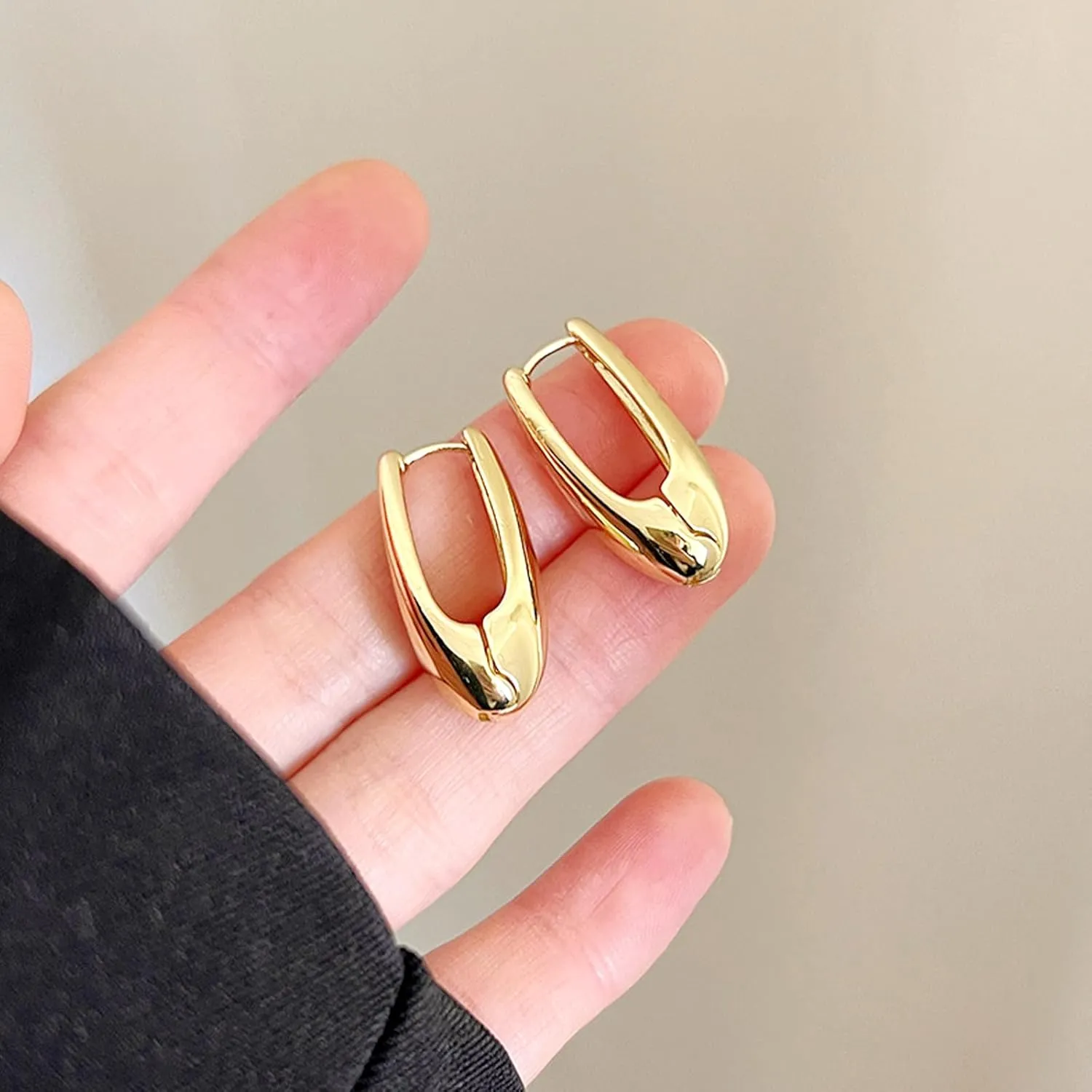 Gold Huggie Earrings for Women Gold Hoop Earrings Gold Plated/Silver Huggie Hoop Earrings Ear Huggers Earrings Preppy Earrings for Women