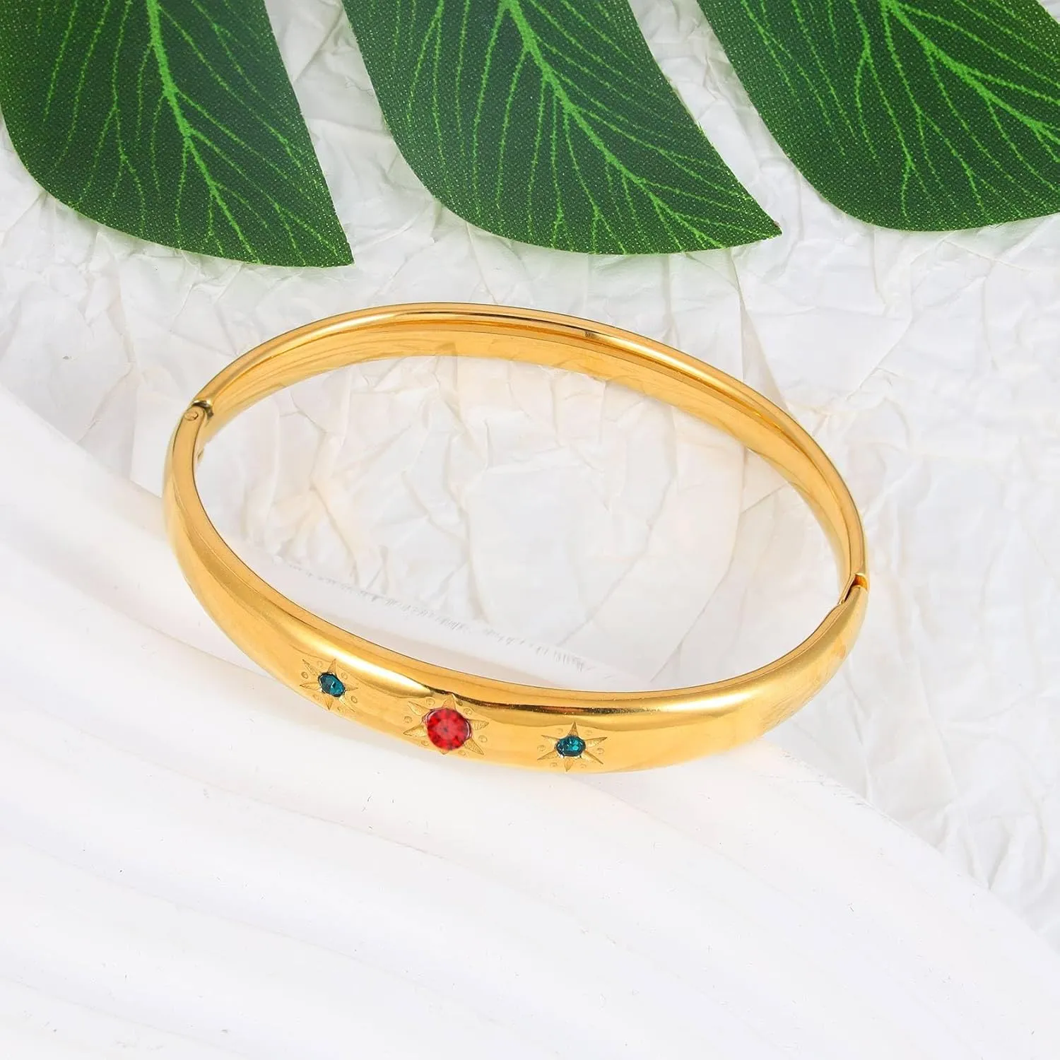 Gold Initial A Letter Bracelets for Women Stainless Steel Bangle for Women Dainty Cute Gold Initial Bracelets