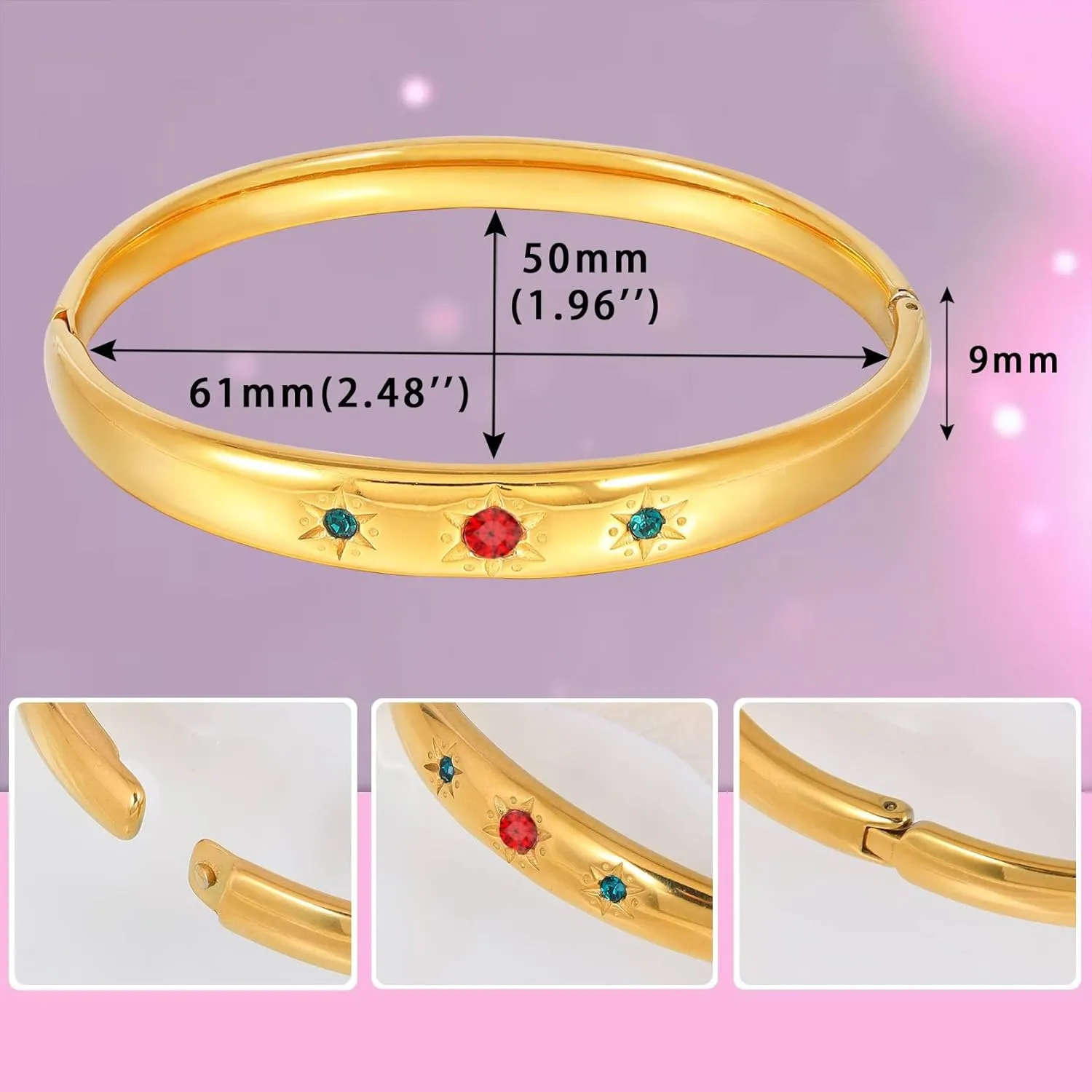 Gold Initial A Letter Bracelets for Women Stainless Steel Bangle for Women Dainty Cute Gold Initial Bracelets