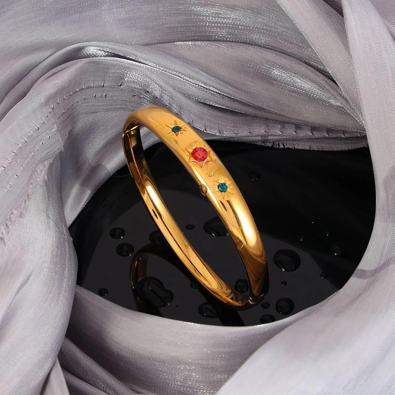 Gold Initial A Letter Bracelets for Women Stainless Steel Bangle for Women Dainty Cute Gold Initial Bracelets