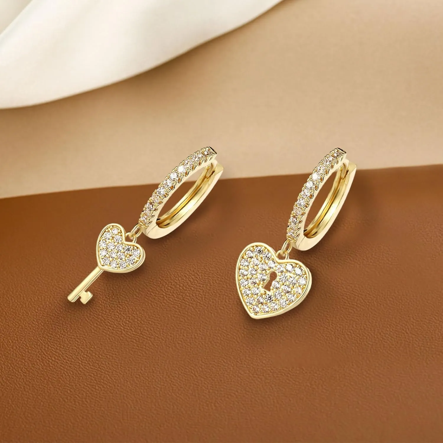 Gold Mini Cross Huggie Hoop Earrings for Women, Cross Earrings for Men Hoop Earrings Hypoallergenic Cubic Zirconia 14K Gold Plated Cartilage Gold Hoop Dangle Earrings Gift for Girls Teen