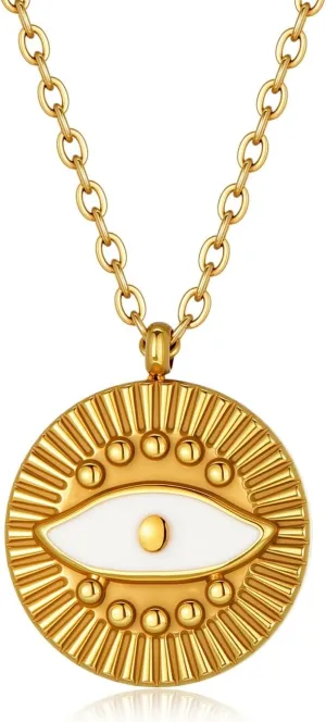 Gold Pendant Necklaces for Women  Evil Eye, Hamsa Hand & Cross Charms  18K Gold Plated Jewelry, Spiritual Protection, Minimalist Gifts for Her