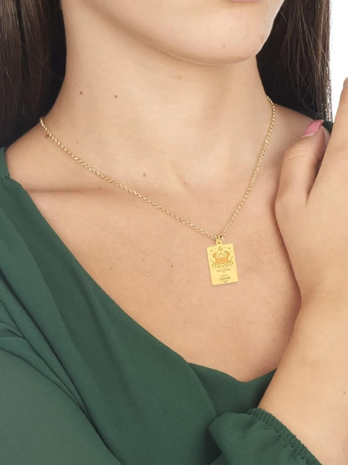 Gold Zodiac Necklace for Women Tarot Cards Zodiac Sign Necklace 12 Constellation Pendant Necklace for Women Men