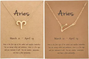 Gold Zodiac Necklace for Women Tarot Cards Zodiac Sign Necklace 12 Constellation Pendant Necklace for Women Men