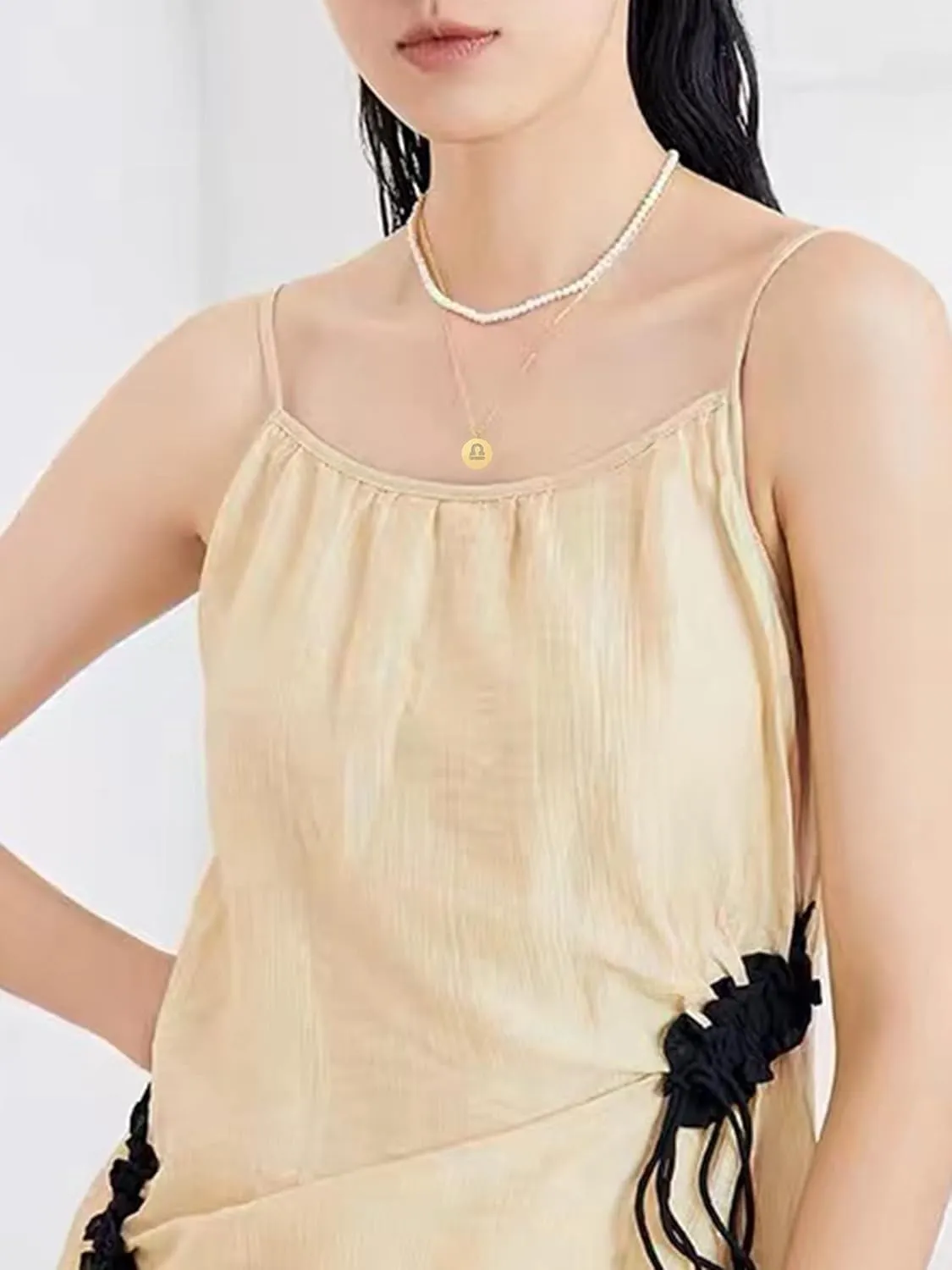 Gold Zodiac Necklace for Women Tarot Cards Zodiac Sign Necklace 12 Constellation Pendant Necklace for Women Men