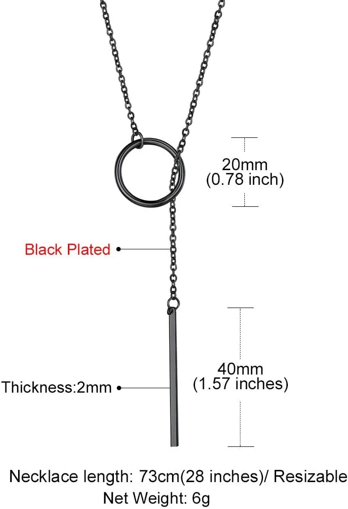 GOLDCHIC JEWELRY Dainty Y Necklace For Women, Gold Layered Choker Lariat Necklaces, Looped Long Lariat Y Bar/Lock/Peal/Star/Rose Chain Personalized Minimalist Gifts for Women
