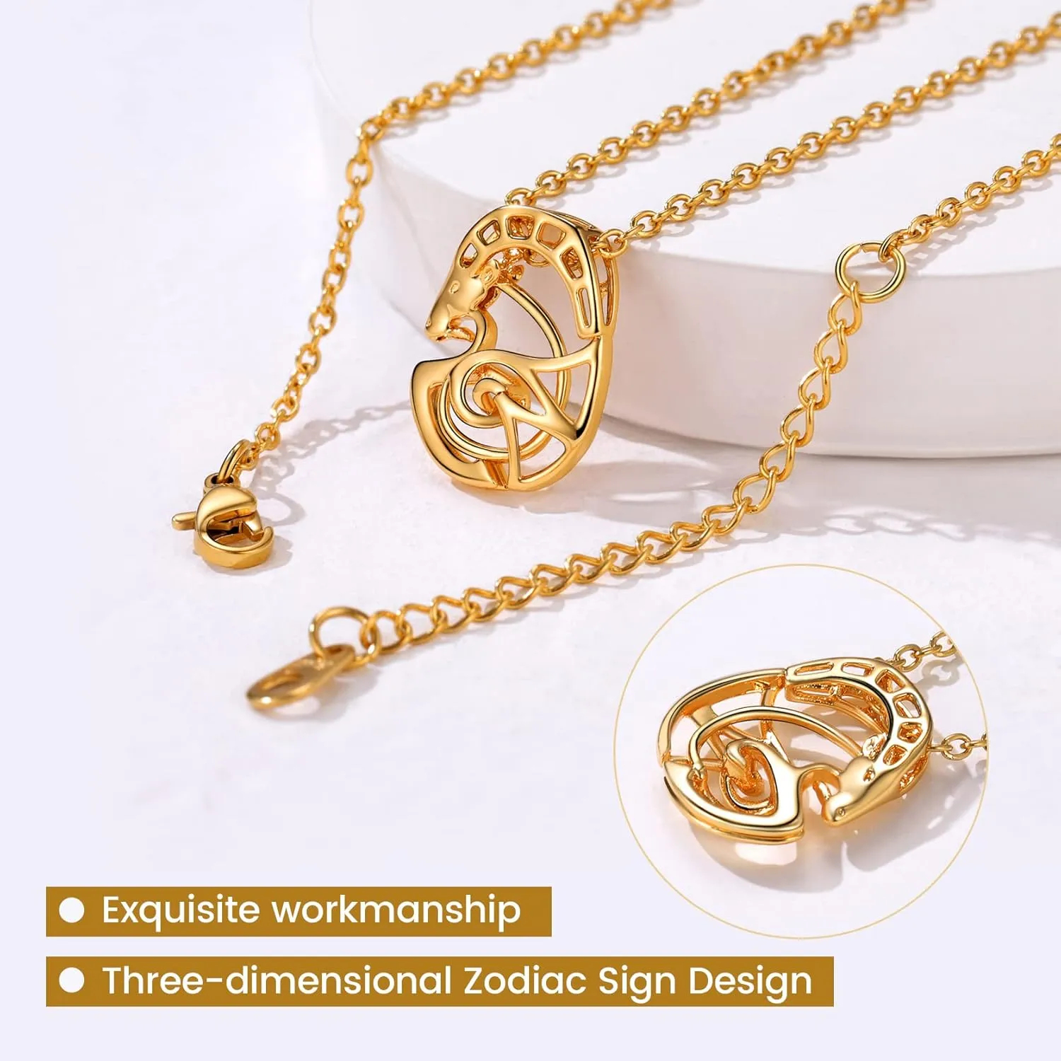 GOLDCHIC JEWELRY Zodiac Constellation Charm Necklace for Women, Gold Horoscope Astrology Pendant Necklaces Birthday Gifts