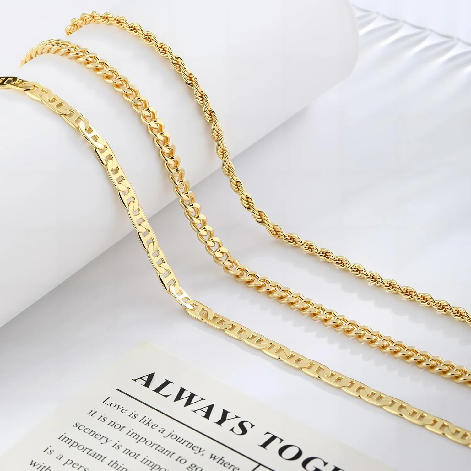 Gold/Silver Ankle Bracelets for Women,Waterproof Adjustable Size 3pc Heart Cuban Link Chain Anklets Set,Summer Beach Anklet Jewelry for Women Gift