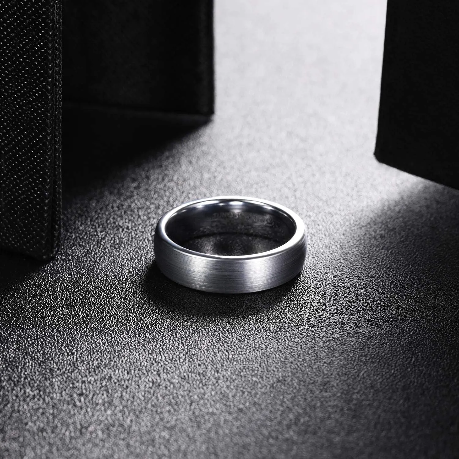 Greenpod 6mm Tungsten Wedding Rings Band for Men Women Silver/Black Two Tone Engagement Rings Comfort Fit Size 6-13
