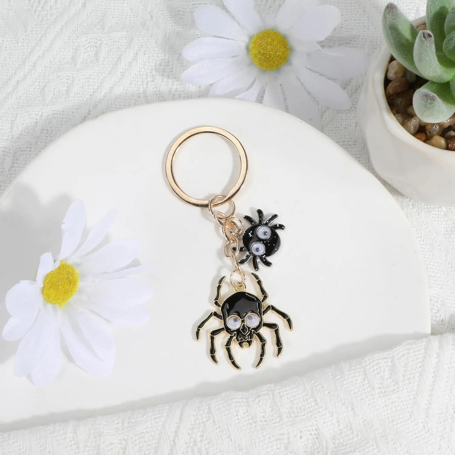 Halloween Decorations,Halloween Keychain,Pumpkin,Ghost,Black Cat Keychain,Halloween Gifts for Women,Boo Keychain